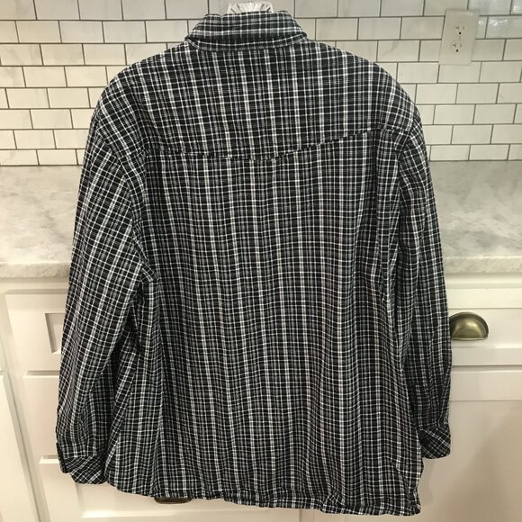 Matchstick Shirt Mens 2XL Black White Plaid Western Button Up Long Sleeve Cotton - Picture 2 of 12